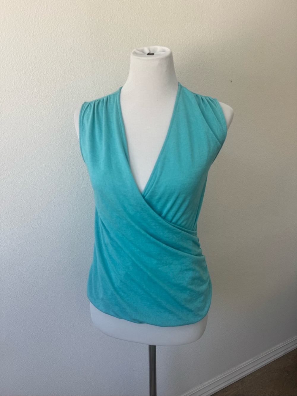 Athleta Teal Sleeveless Wrap Top